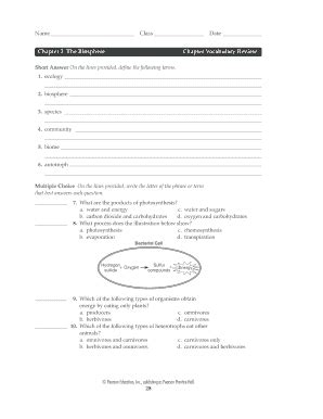 Chapter 3 The Biosphere Vocabulary Review Answers PDF