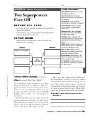 Chapter 33 Section 1 Guided Reading Two Superpowers Face Off Answers Reader