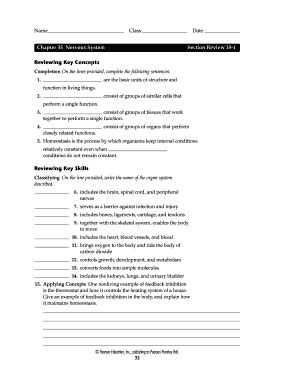 Chapter 35 Nervous System Review Answer Key Reader