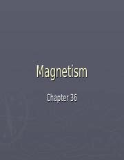 Chapter 36 Magnetism Answers Doc