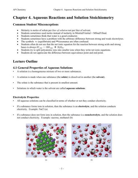 Chapter 4 Aqueous Reactions And Solution Stoichiometry 3 Reader