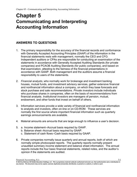 Chapter 5 Accounting Answers Kindle Editon