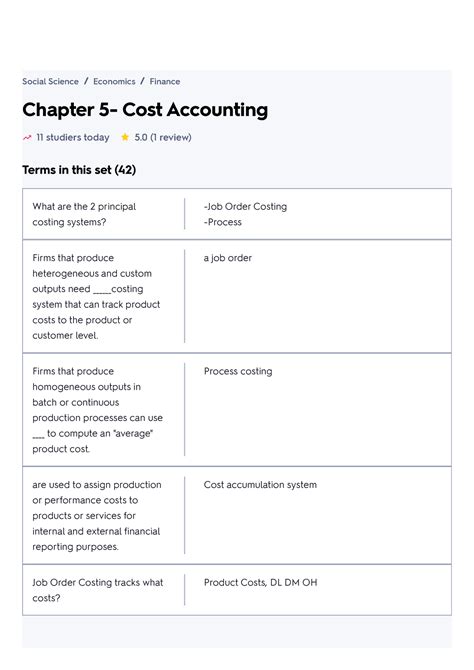 Chapter 5 Cost Accounting Answers Reader