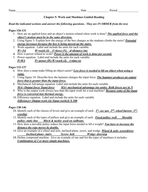 Chapter 5 Guided Reading Answers Doc