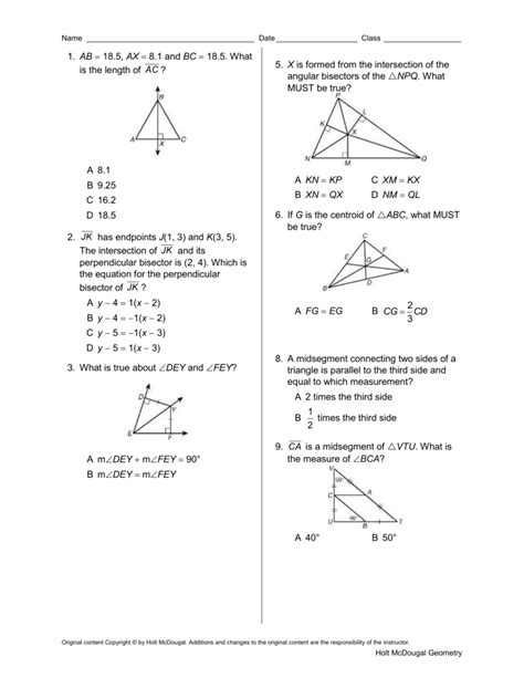 Chapter 5 Holt Geometry Test Answers Epub