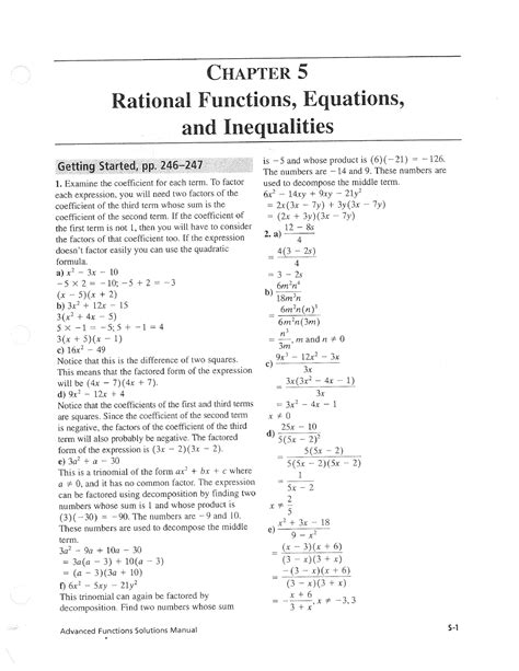 Chapter 5 Nelson Solutions Manual Doc