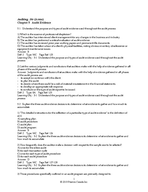 Chapter 5 Test Bank Higher Education Learning Solutions Doc