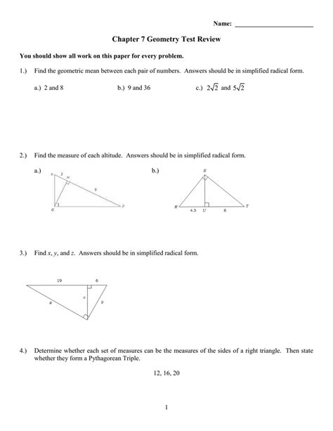 Chapter 7 Geometry Test Answers Doc