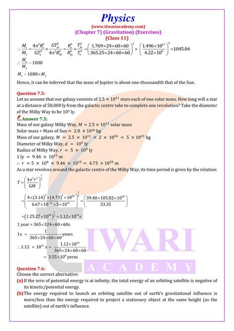 Chapter 7 Gravitation Physics Answers Epub