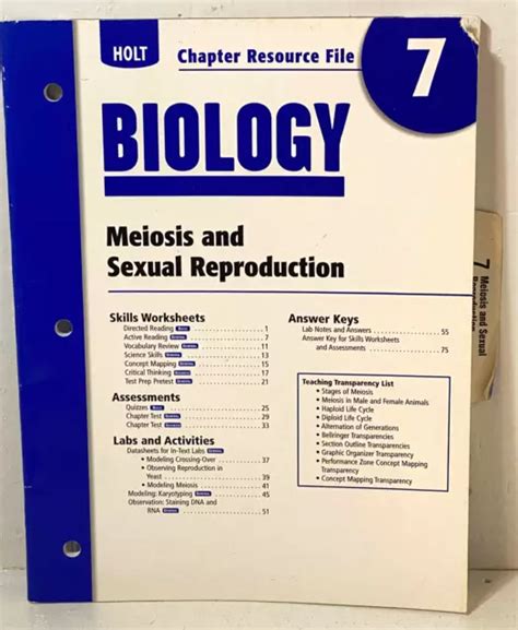 Chapter 7 Meiosis Sexual Reproduction Test Answers Reader