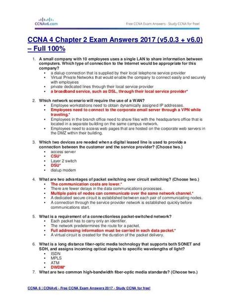 Chapter 7 Test Answers Cisco PDF