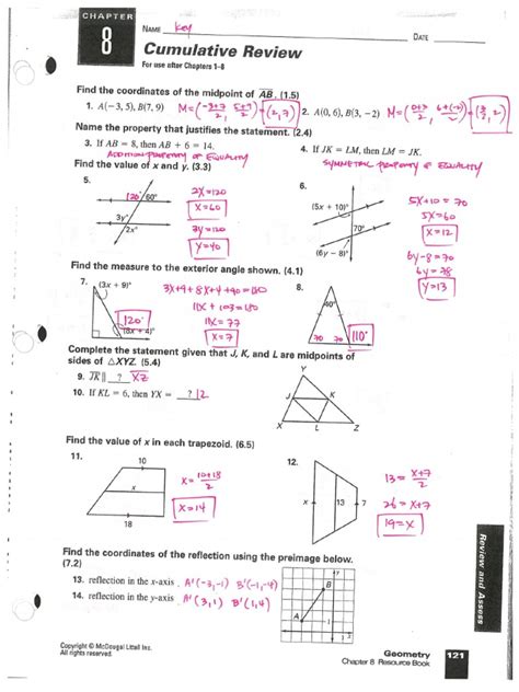 Chapter 8 Cumulative Review Answers PDF