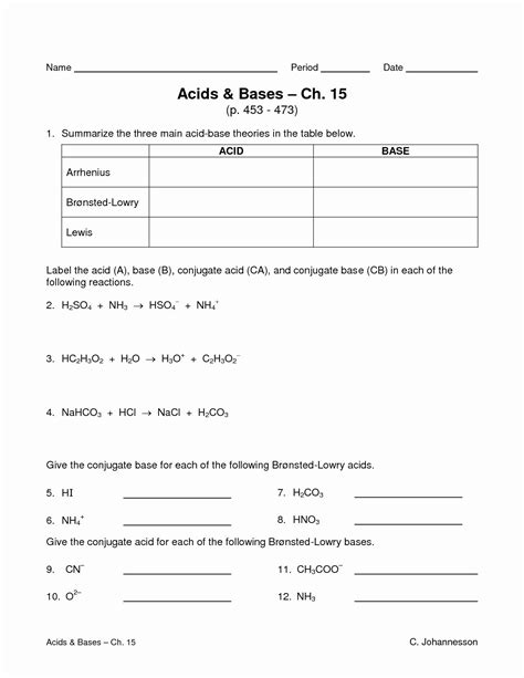 Chapter 8 Solutions Acids Bases Worksheet Epub