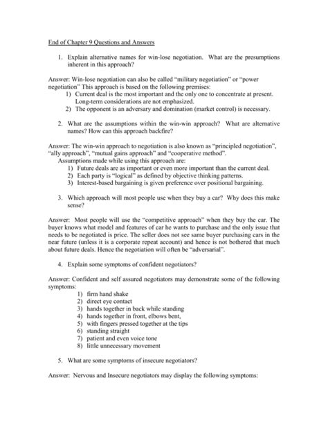 Chapter 9 Questions And Answers PDF