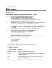 Chapter 9 Review Stoichiometry Section 1 Answers Reader