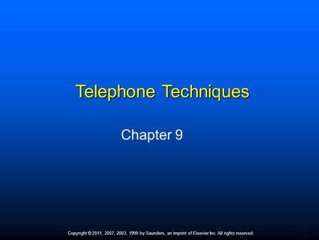 Chapter 9 Telephone Techniques Answers Epub