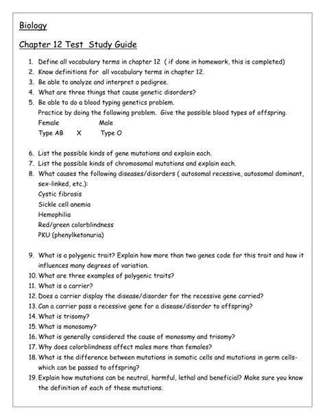 Chapter Answers For Nelson Biology 12 Doc