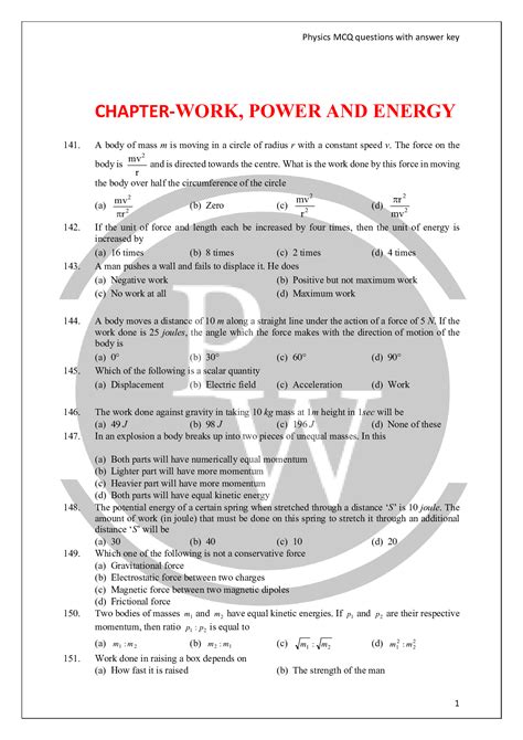 Chapter Assessment Answers Work And Power Reader