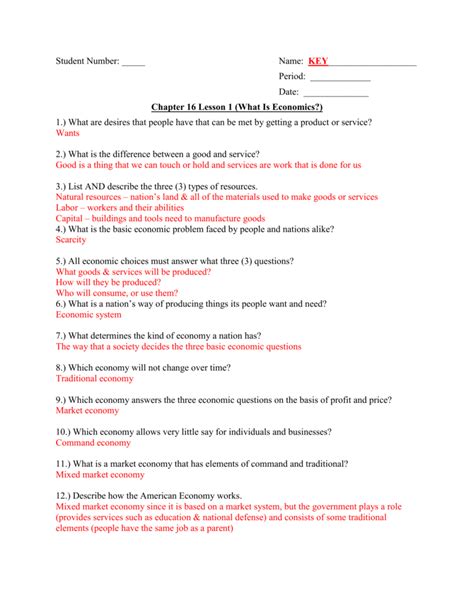 Chapter One Money In Review Worksheet Answer Key PDF