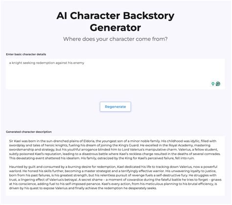 Character Backstory Generator AI 4.0