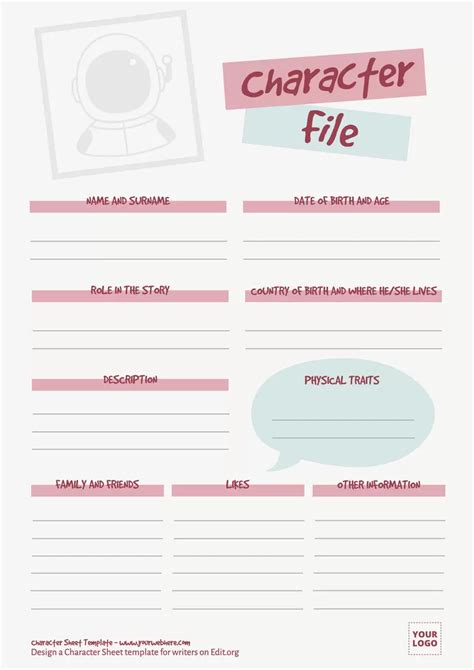 Character File Template