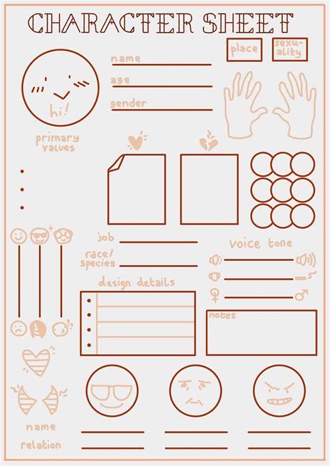 Character Template Drawing
