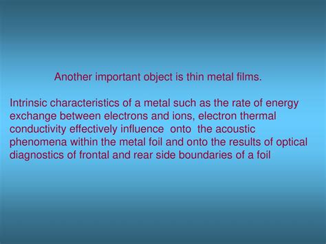 Characteristics of Frontal Films: