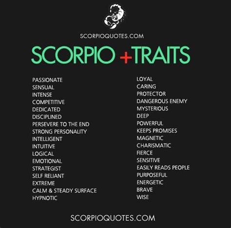 Characteristics of Scorpio