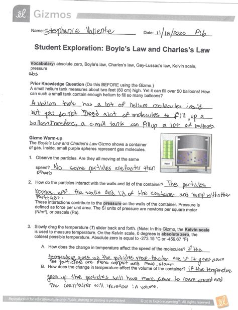 Charles And Boyles Law Gizmo Answer Key PDF Kindle Editon