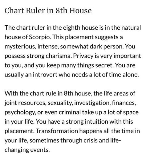 Chart Ruler 8th House