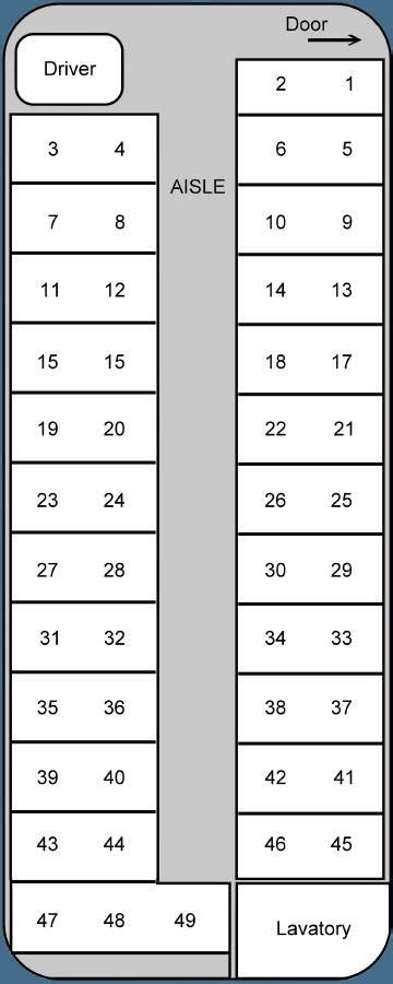 Charter Bus Seating Chart