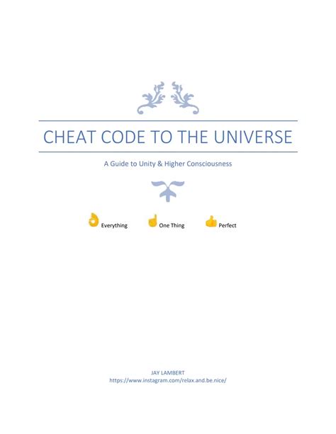 Cheat Code to the Universe: Unlocking the Secrets of Existence