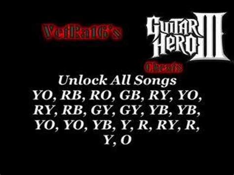 Cheats for Guitar Hero 3 PS2