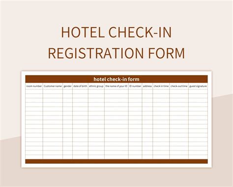 Check In Check Out Sheet: A Comprehensive Guide for Hotels and Guests