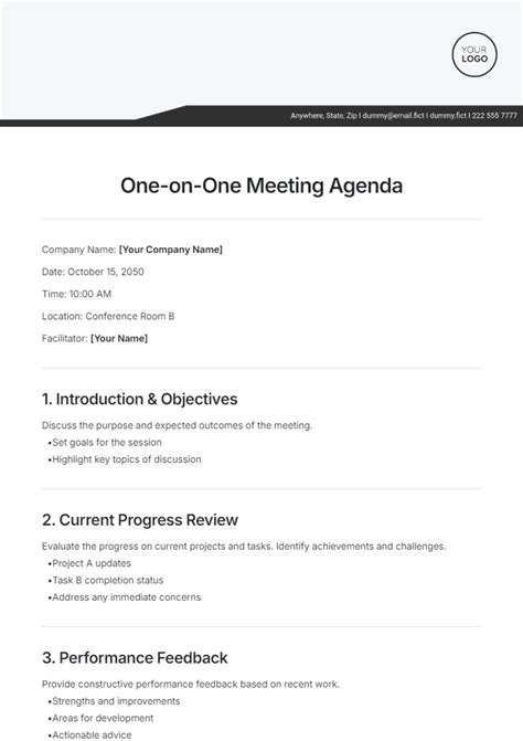 Check In Meeting Template