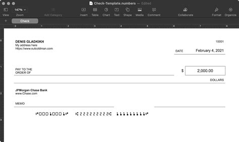 Check Printing Template Excel