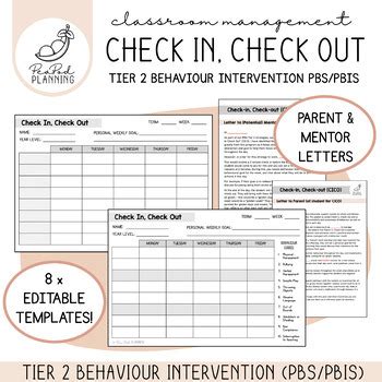 Check-in/check-out Intervention Template