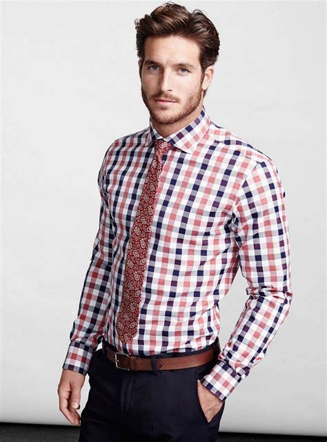 Checked Tie with Checkered Shirt: A Sophisticated and Dapper Combination