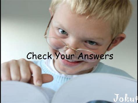 Checking Your Answers Doc