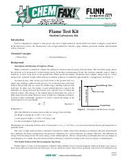 Chemfax Lab Answers Flame Test Kit PDF