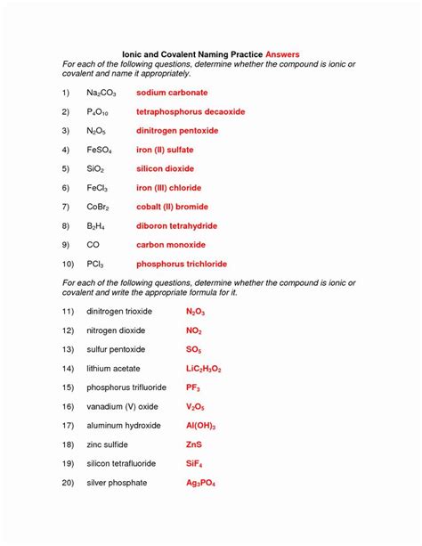 Chemfiesta Worksheet Answers Ionic Naming Doc