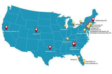 Map showing ChemiCloud data center locations in the USA and Europe