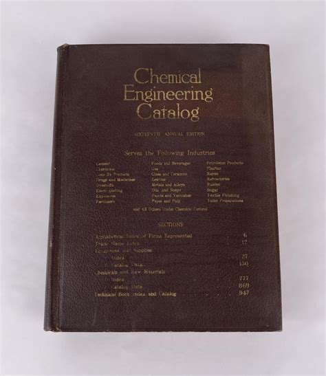 Chemical Engineering S And T Catalog
