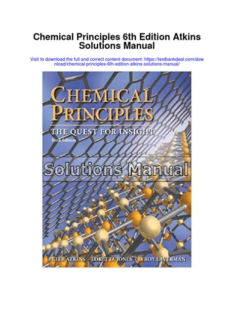 Chemical Principles Atkins Solutions PDF