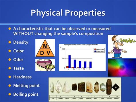 Chemical composition and physical properties