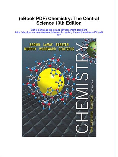 Chemistry: The Central Science (13th Edition) Ebook PDF