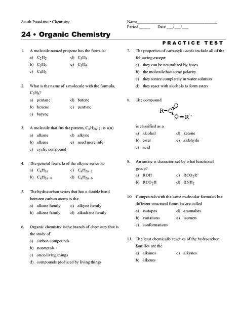 Chemistry 11 Practice Exam With Answers Epub