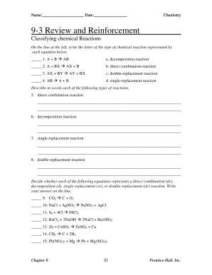 Chemistry 16 1 Review And Reinforcement Answers Doc