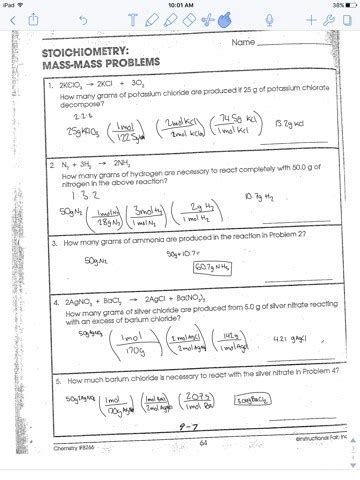 Chemistry 1f8766 Mass Problems Answers Reader