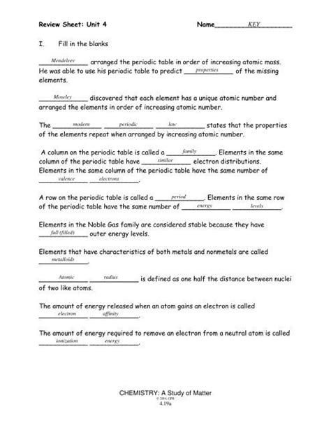 Chemistry A Study Of Matter 76 Answer Key Reader